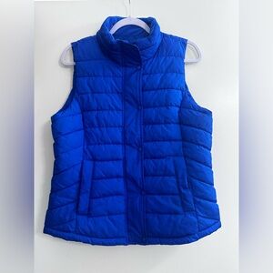 GAP | Blue Quilted Puffer Vest Women’s Size M